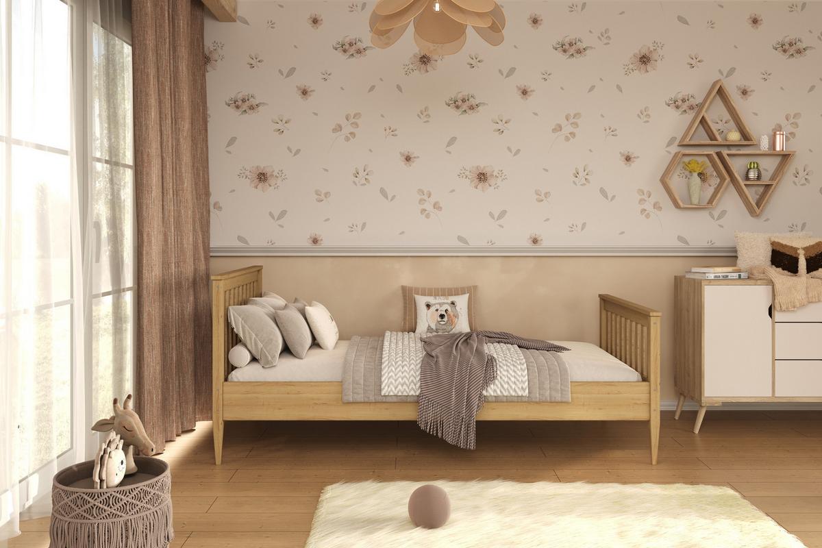 KINDERBETT Igns 80/90 -160/180/200 cm natur lackiert 90/200 - Naturfarben, Holz (90/200cm) - RAUMHIRSCH FURNITURE