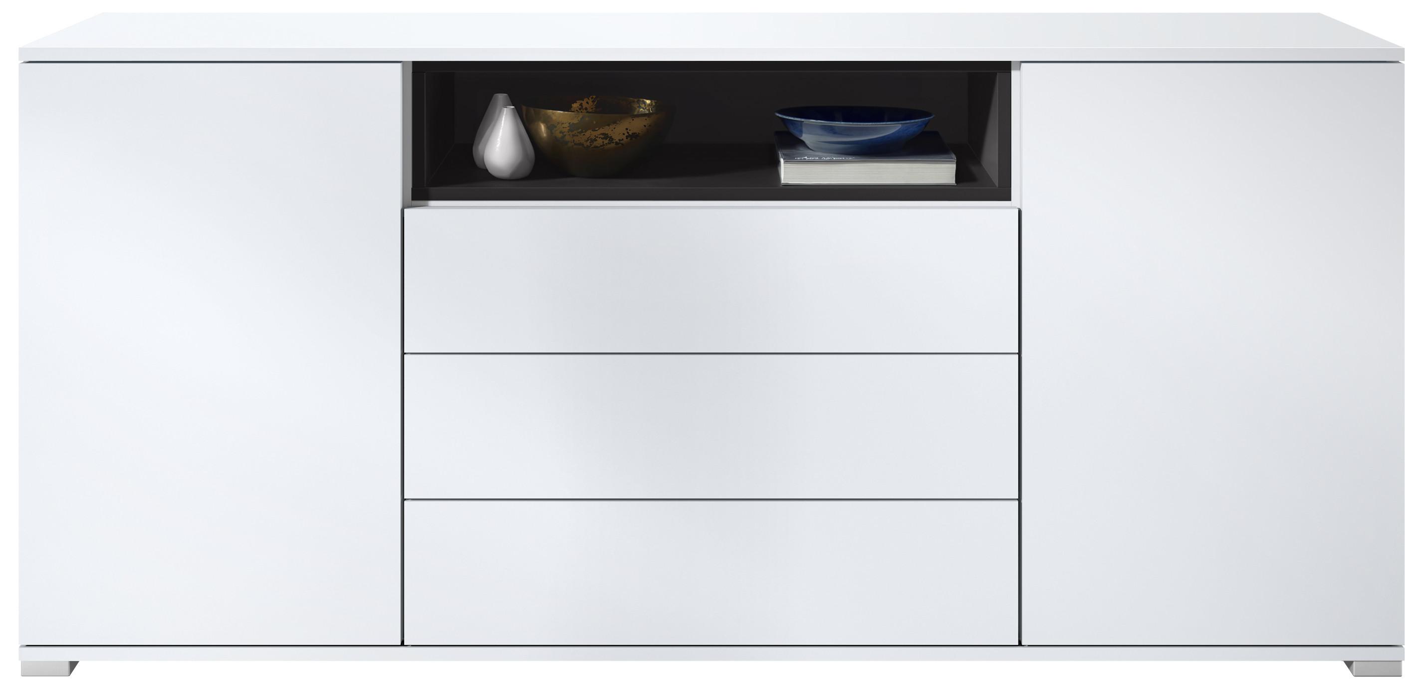 SIDEBOARD Skadu Schwarz matt - Schwarz, Holzwerkstoff (166.5/75.5/35cm) - Vladon