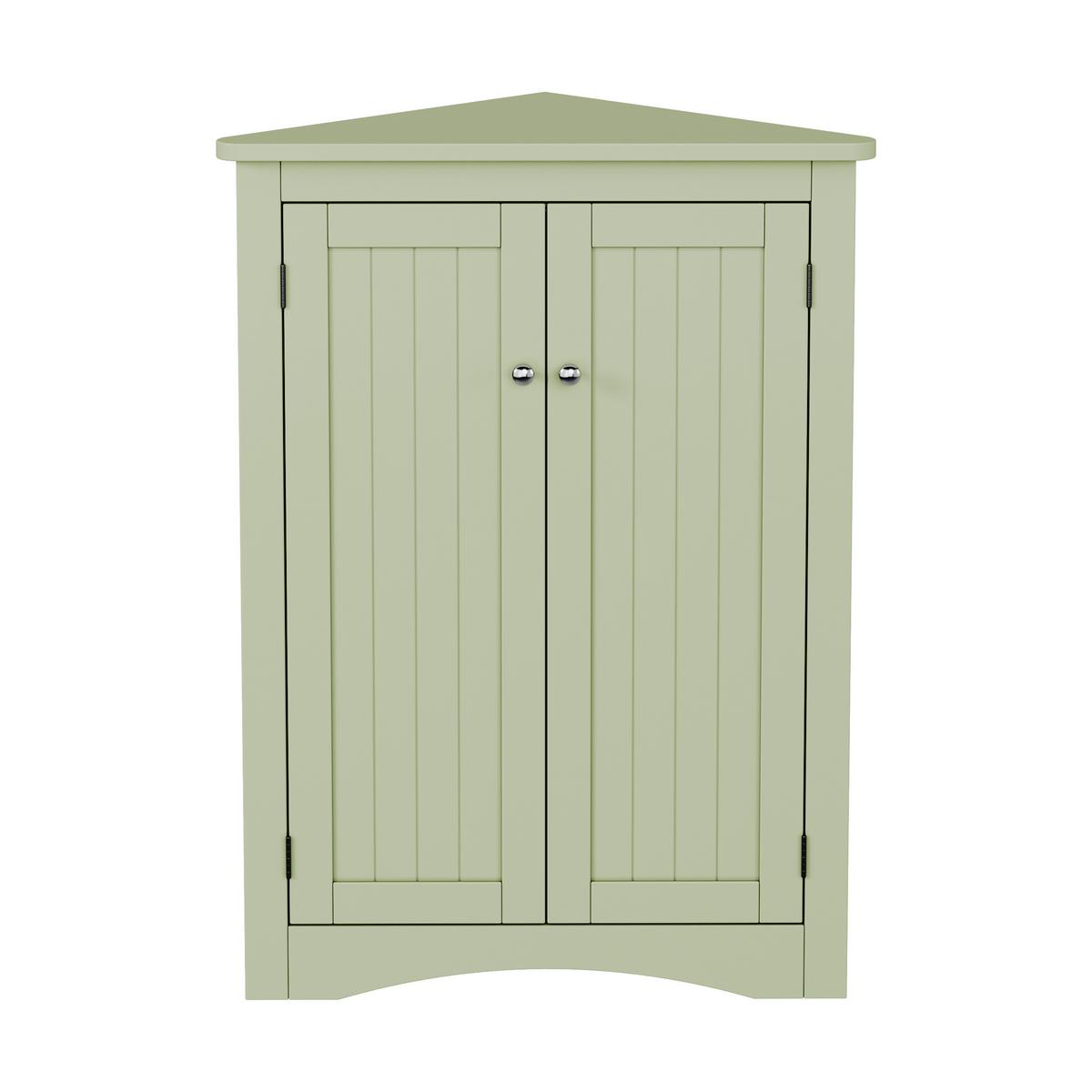 ECKSCHRANK In Grün 90 cm mit 2 Türen & 3 Ebenen - Mintgrün, Holzwerkstoff (61/90/34cm) - Urban Meuble
