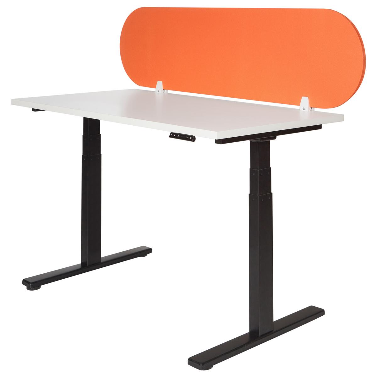 SCHREIBTISCHTRENNWAND 160/40 cm Orange Sparky - Orange, Textil (160/40/1cm) - Beliani