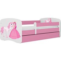 KINDERBETT Emily mit Schublade und Matratze, Rosa 70x140 cm - Rosa, Holzwerkstoff (140/70cm) - WFL GROUP