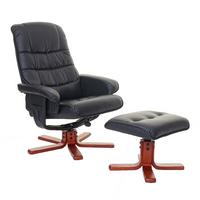 RELAXSESSEL MIT HOCKER Schwarz - Schwarz, Textil (80/103/110cm) - MCW