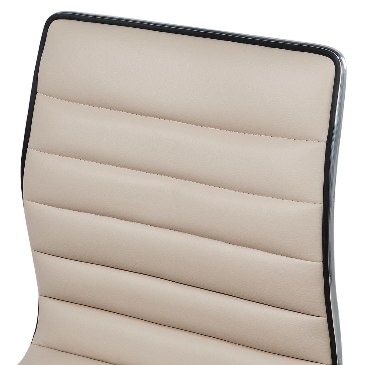 BARHOCKER 2er-Set Polsterbezug Beige Lucerne - Beige, Textil/Metall (40/116/39cm) - Beliani