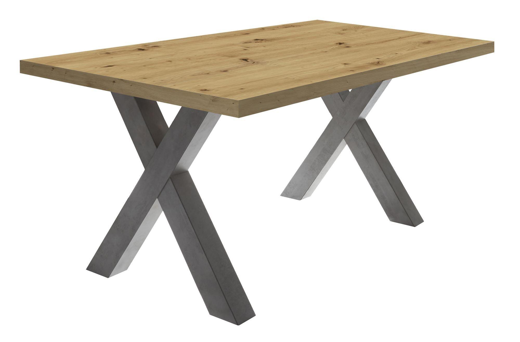 ESSZIMMERTISCH Eike 4 200 x 100 x 75 Esstisch Graphit/Asteiche - Naturfarben, Holz (200/100/75cm) - 58aufmkessel