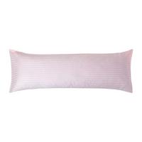 SEITENSCHLÄFERKISSENBEZUG Damast-Streifen, 48/136 cm - Rosa, Textil (50/140cm) - Homescapes