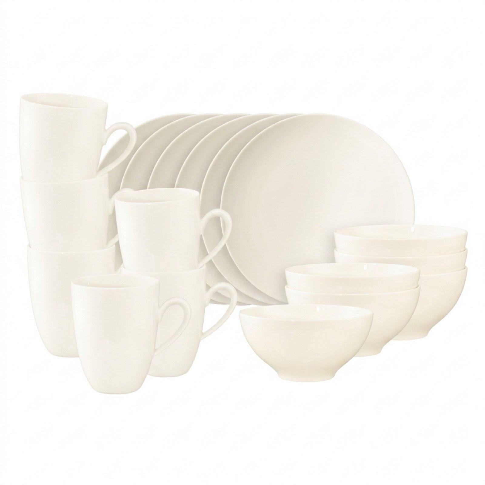 FRÜHSTÜCKSSERVICE Savona Fine Diamond creme 18-tlg. - Creme, Keramik (2/2/2cm) - Seltmann Weiden