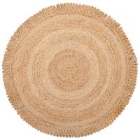 TEPPICH geflochten Erence 140/140 cm - Beige, Naturmaterialien (140/140cm) - Beliani