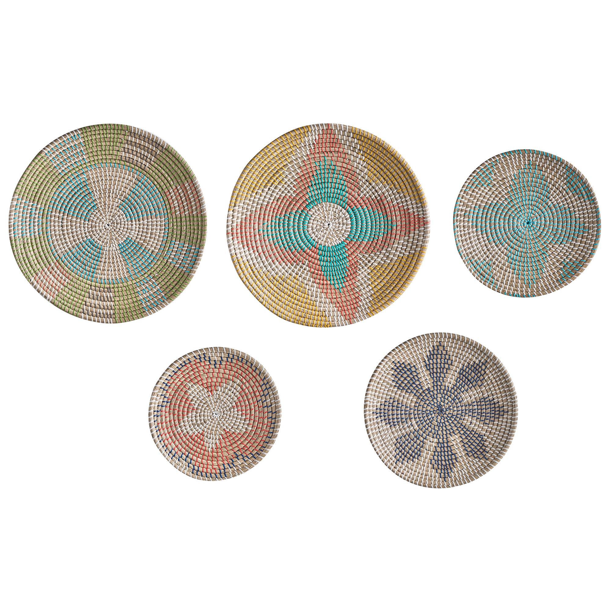WANDDEKORATION Seegras bunt Sonla - Multicolor, Naturmaterialien (45/45/7cm) - Beliani