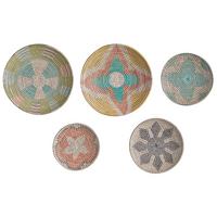 WANDDEKORATION Seegras bunt Sonla - Multicolor, Naturmaterialien (45/45/7cm) - Beliani
