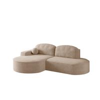 ECKSOFA Girona Mit Schlaffunktion - Greige, Holzwerkstoff/Textil (278/179cm) - Fun Möbel