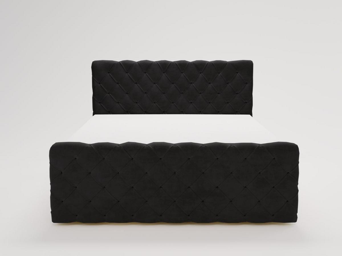 BOXBETT Lunaris 160x200 Schwarz - Schwarz, Holz/Textil (160/200cm) - Graingold