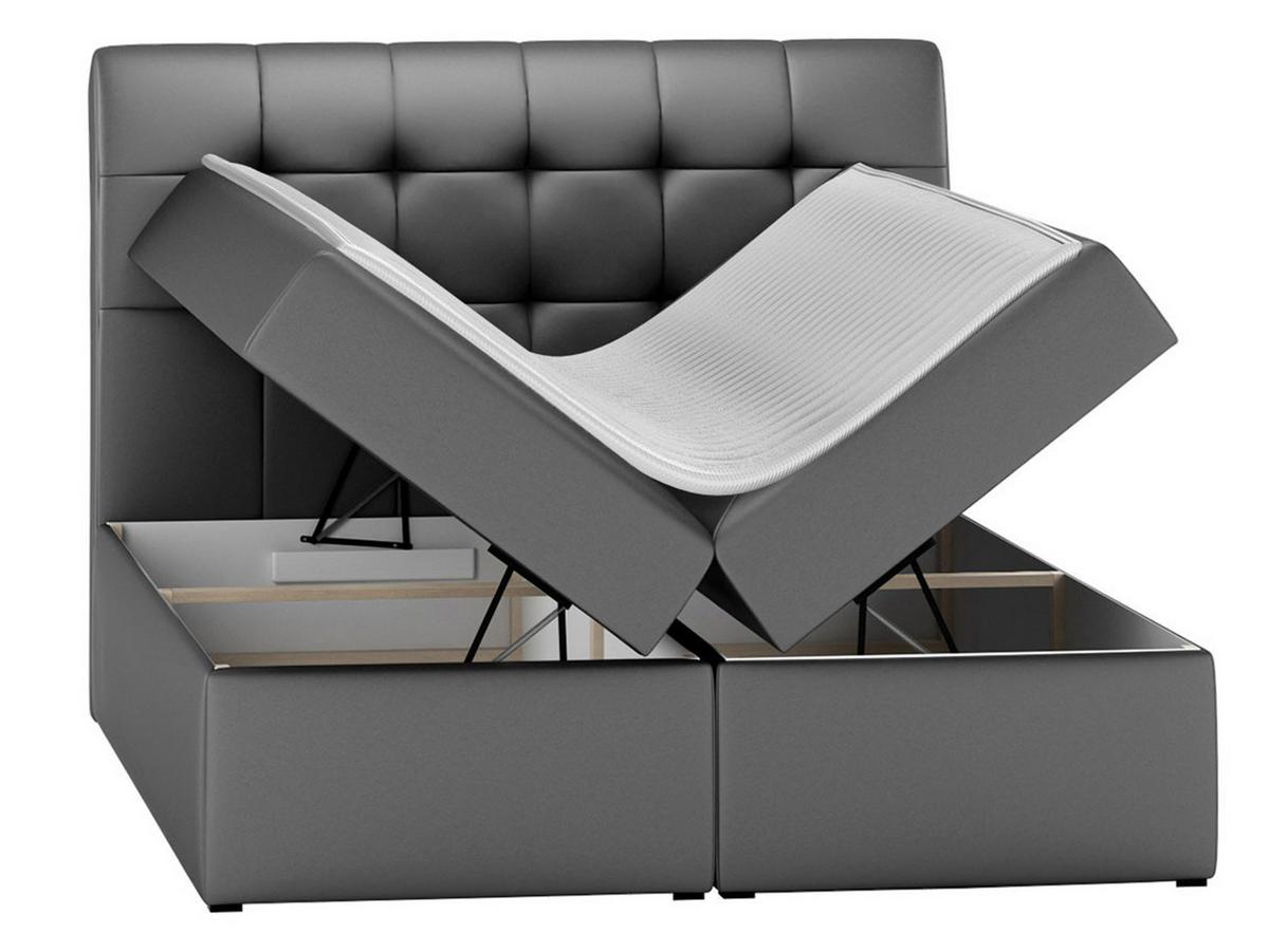 BOXBETT Diego - H3 - Grau, Holz (160/200cm) - MIRJAN24