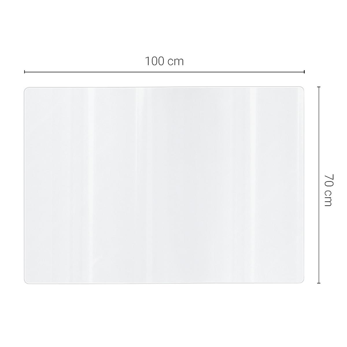 SCHUTZUNTERLAGE 100 x 70 cm – Transparente – Schutzmatte - Transparent, Kunststoff (0.2/70/100cm) - TULUP