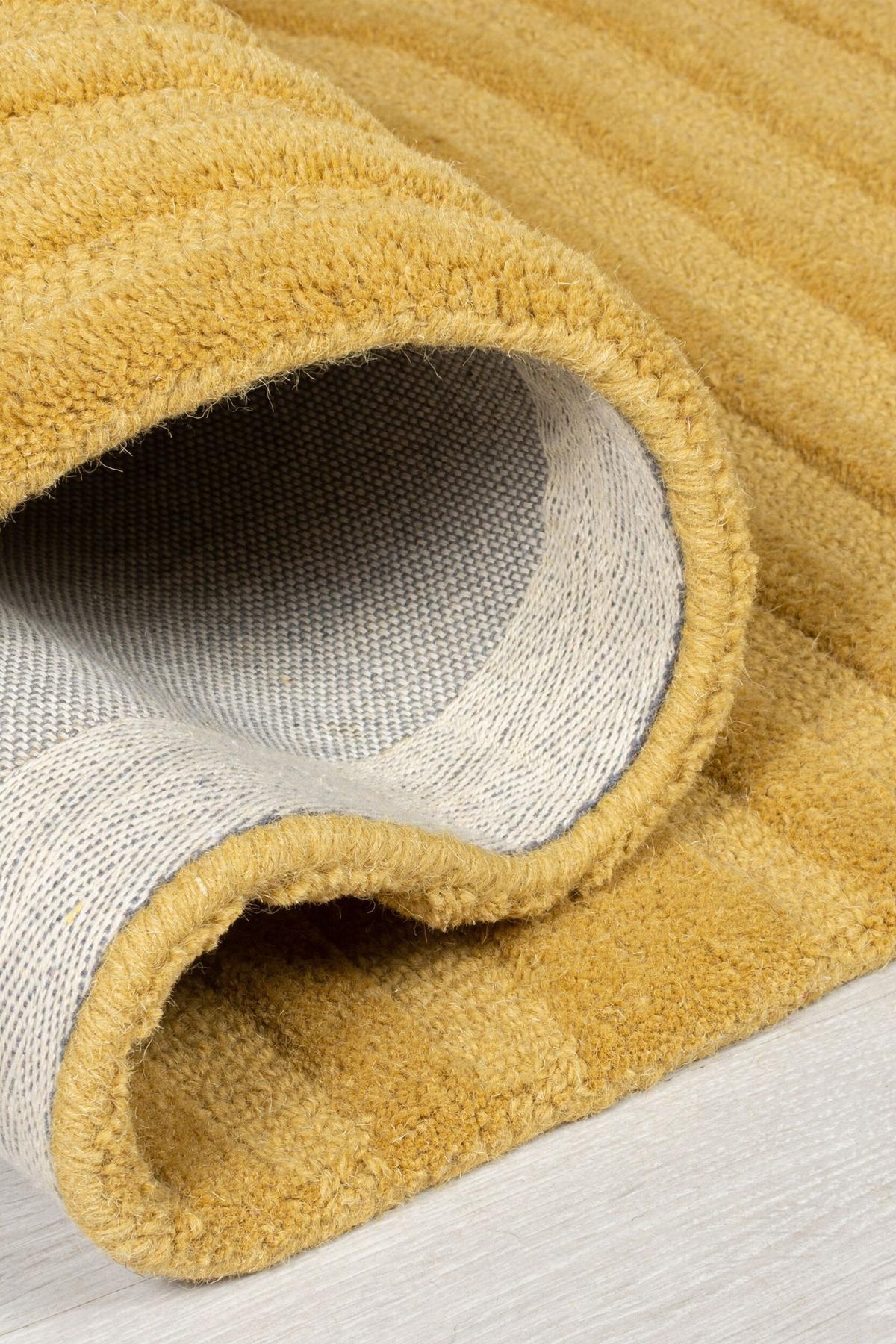 TEPPICH aus Wolle LEVEN in Ocker, geometrisch, 160 x 230 cm - Gelb, Textil (230/160cm) - KADIMA DESIGN