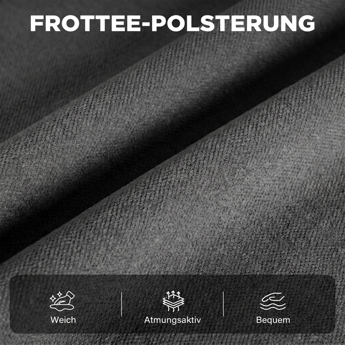 MASSAGESESSEL Polyester Dunkelgrau - Dunkelgrau/Schwarz, Holzwerkstoff/Kunststoff (87/100/77cm) - HOMCOM