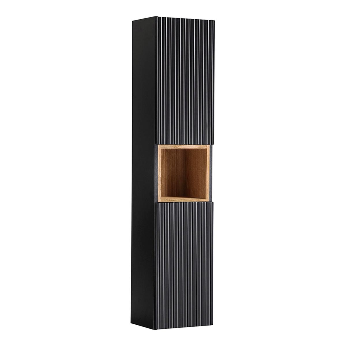 BADMÖBEL 60cm Riva 2er-Set Schwarz - Schwarz, Holzwerkstoff (60/57/40cm) - Petits-meubles