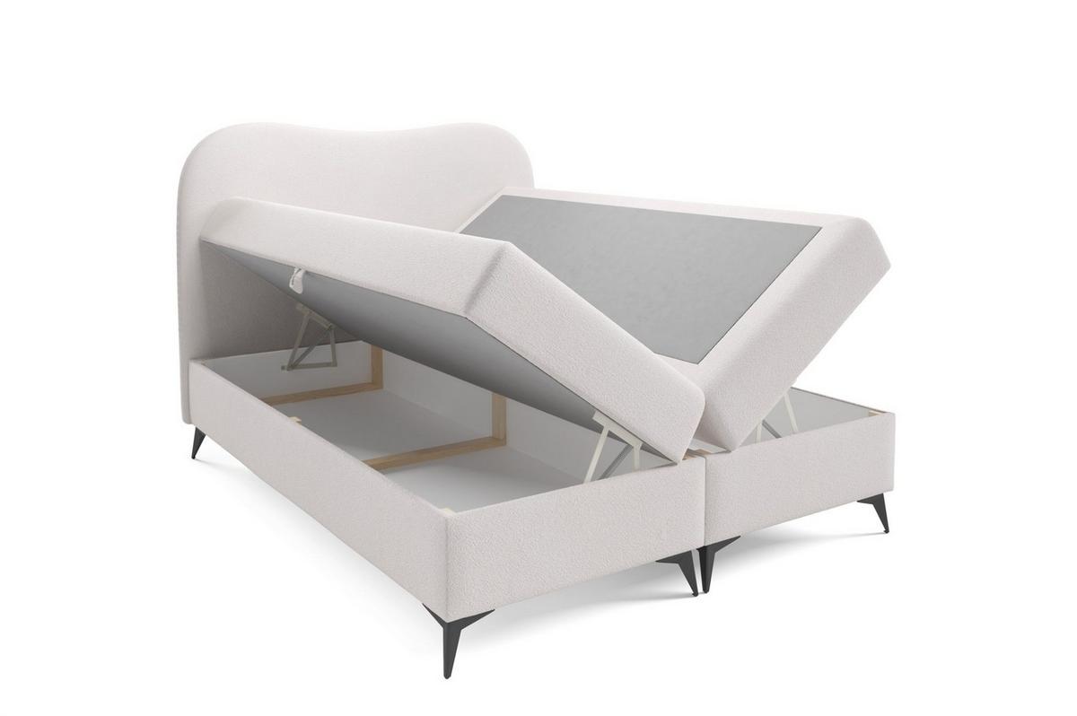 BOXBETT Blair - Grau, Holzwerkstoff/Textil (160/200cm) - Fun Möbel