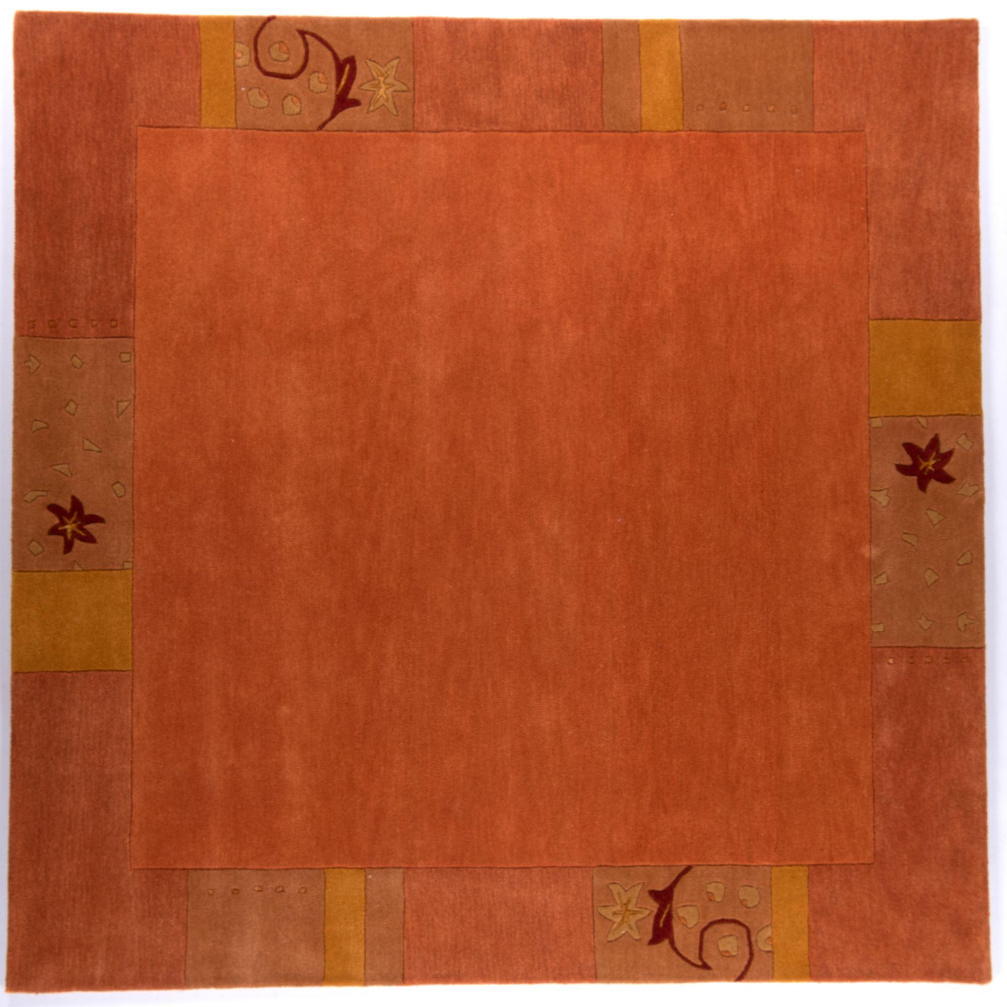 HANDTUFTTEPPICH Royal Ganges 200x200 cm - Terracotta, Textil (200/200cm) - THEKO