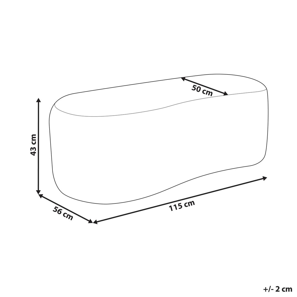 POUF Grün Bayard - Grün, Textil (115/43/56cm) - Beliani