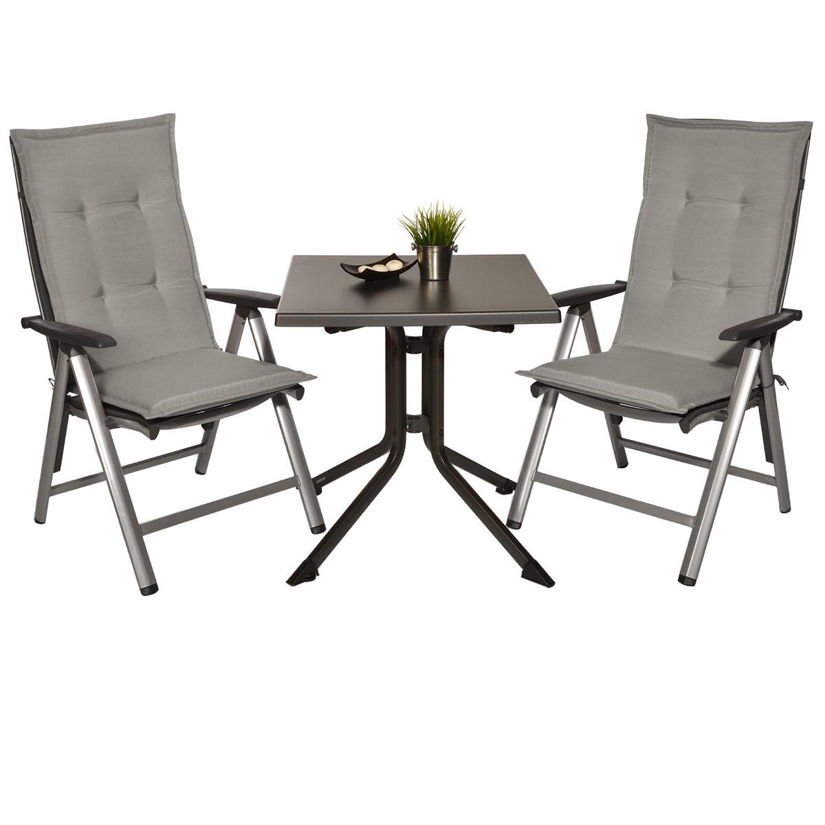 HOCHLEHNERAUFLAGE Loft HL 120/50/6 Hellgrau 4tlg - Hellgrau, Textil (50/6/120cm) - Beautissu 