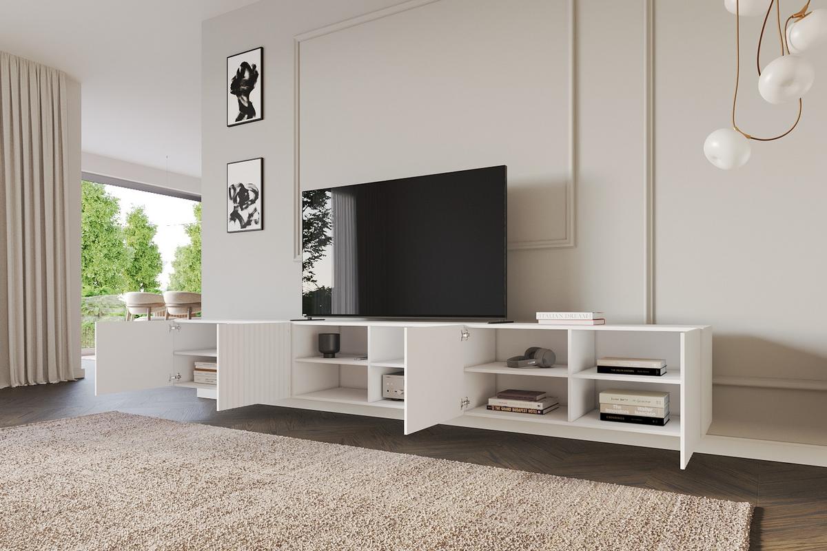 LOWBOARD KITO-W 3x100x40x40 cm - Weiß - Weiß, Holzwerkstoff (300/40/40cm) - ALTDECOR