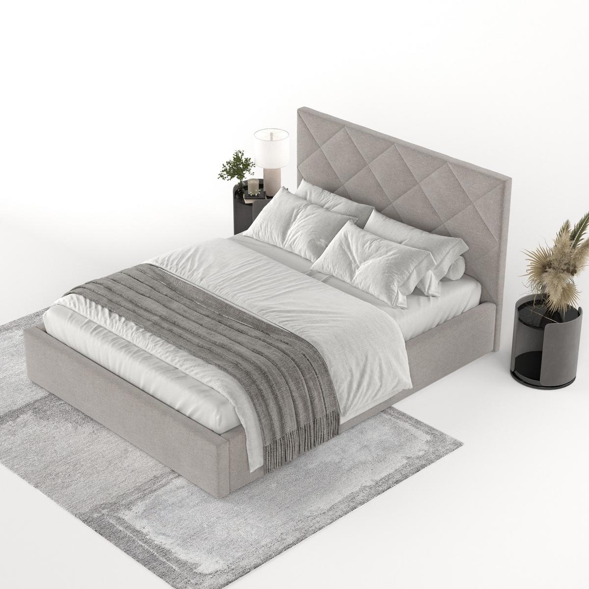 POLSTERBETT Torno 160/200 cm Beige im Asti Stoff - Beige/Schwarz, Holz/Holzwerkstoff (160/200cm) - AltaBeds