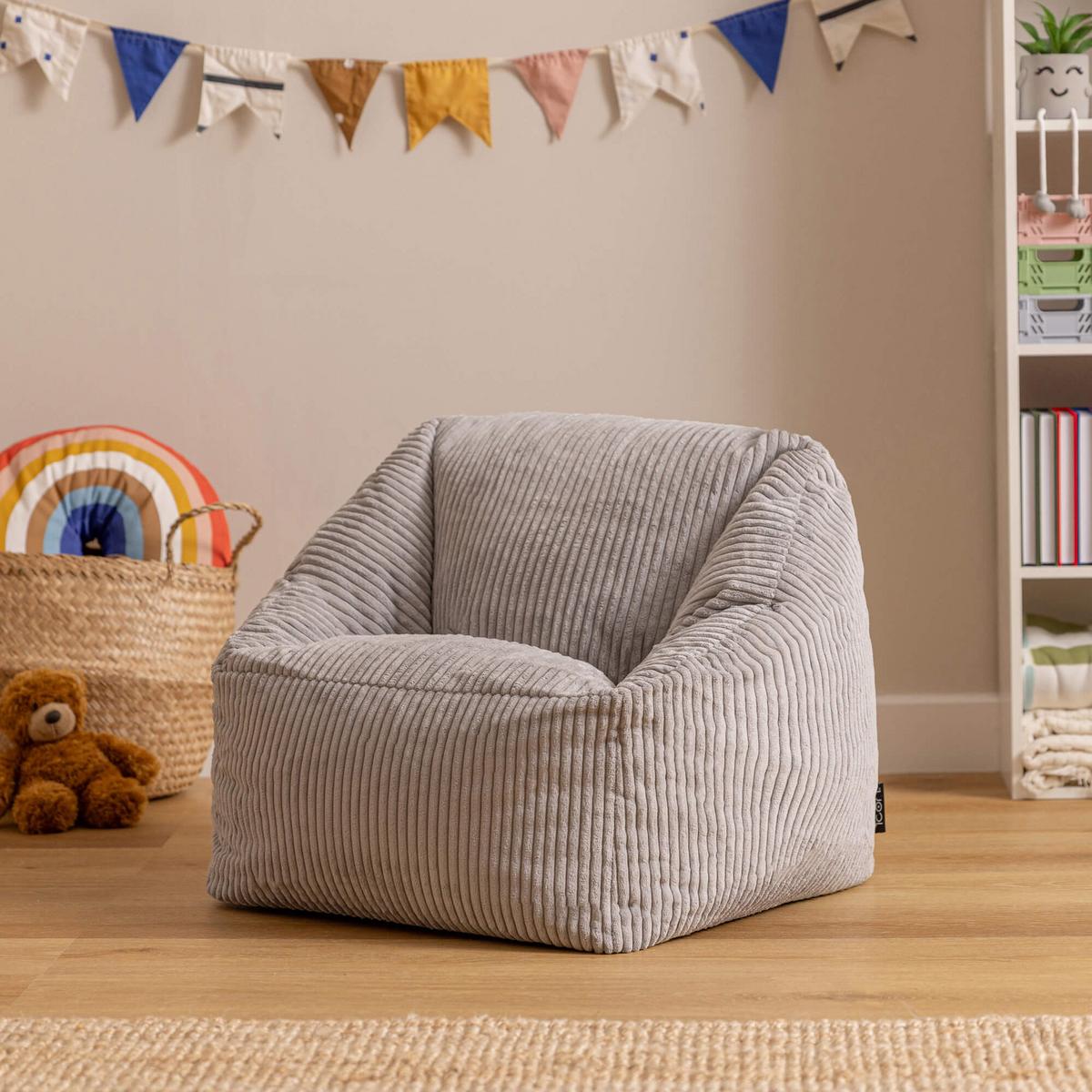 SITZSACK Flauschig für Kinder - Grau, Textil (55/44/55cm) - icon