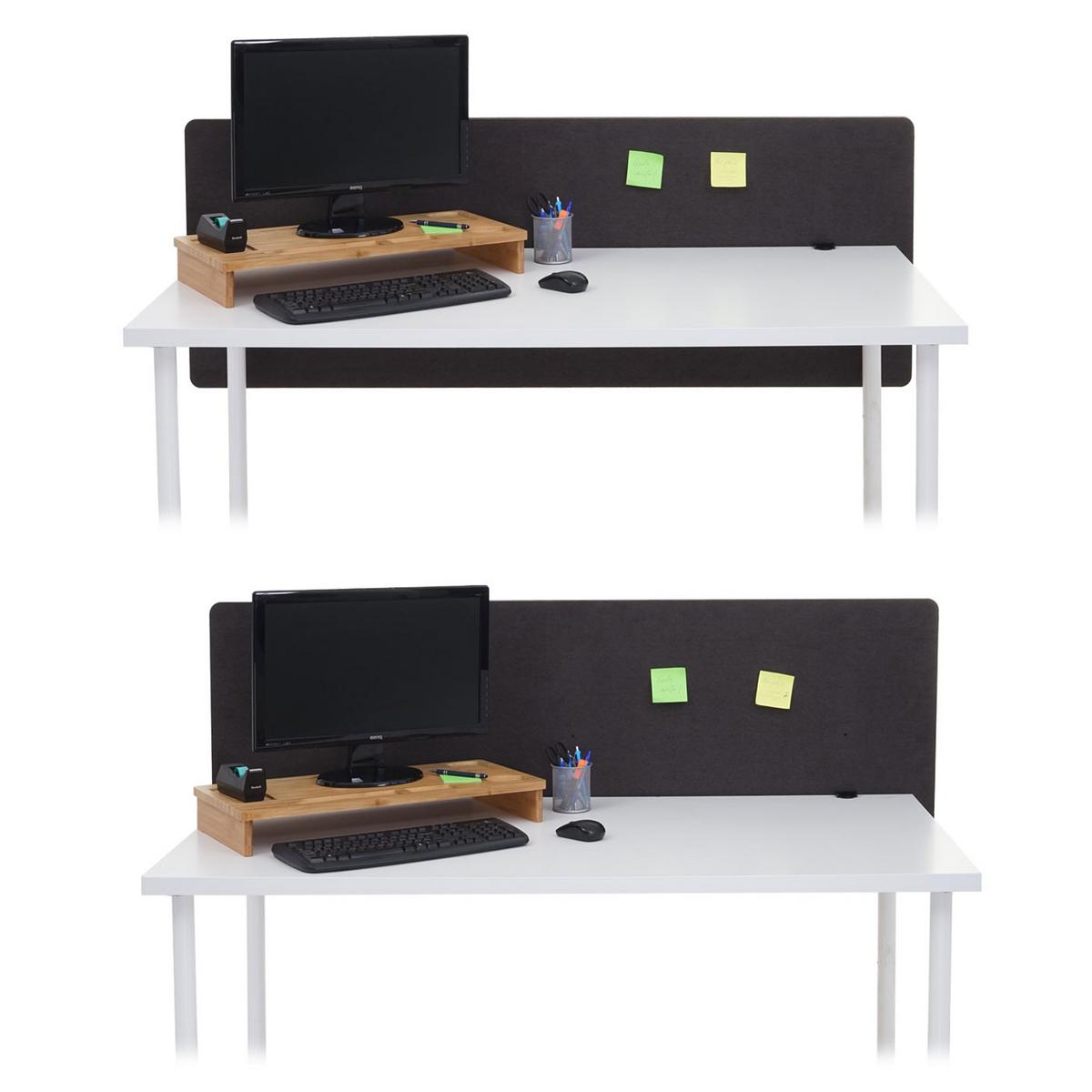 AKUSTIK-TISCHTRENNWAND Braun - Braun, Textil (160/60/2cm) - MCW