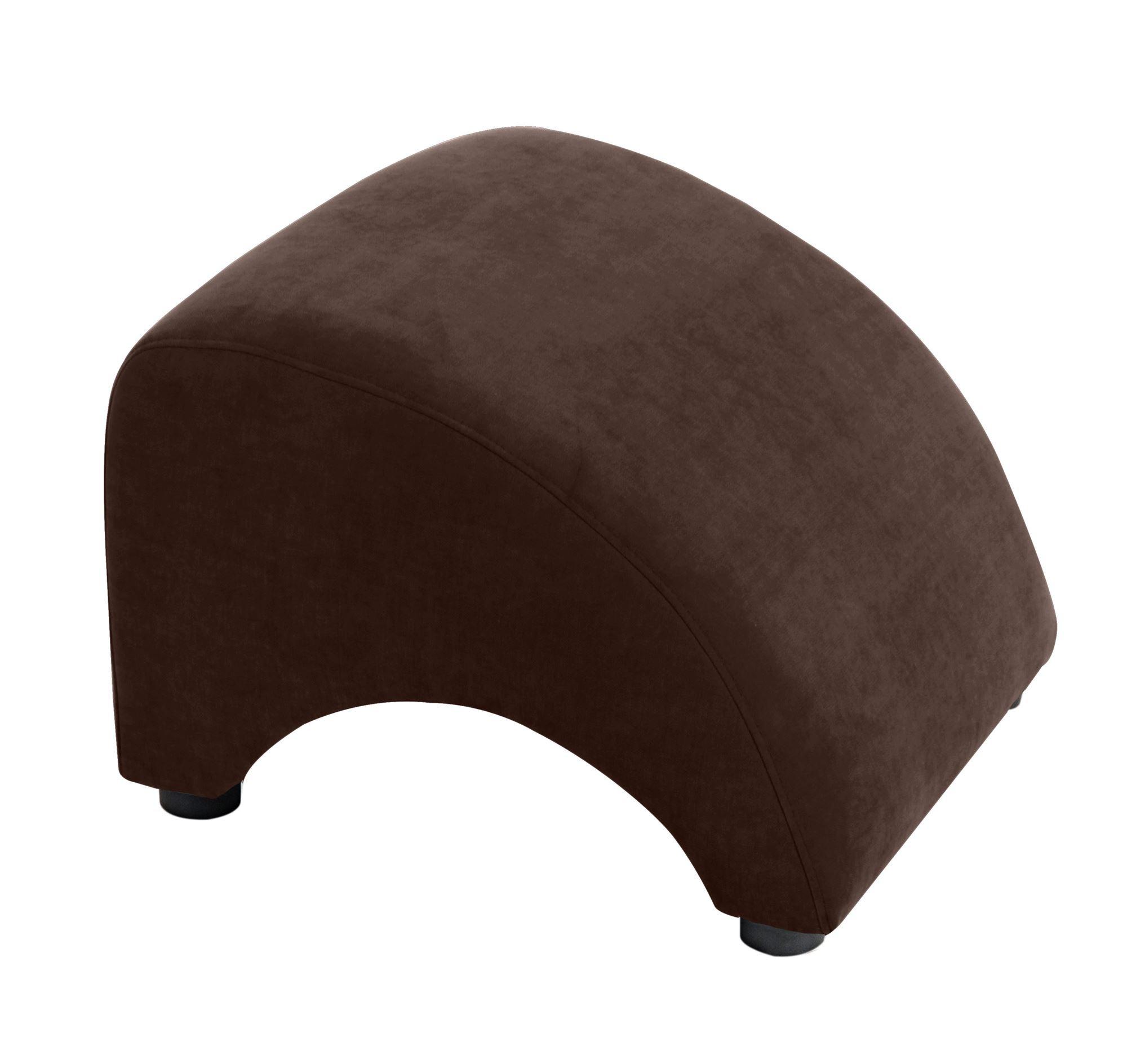 POLSTERHOCKER Kajsa Velourstoff braun - Braun, Kunststoff (52/37/54cm) - 58aufmkessel