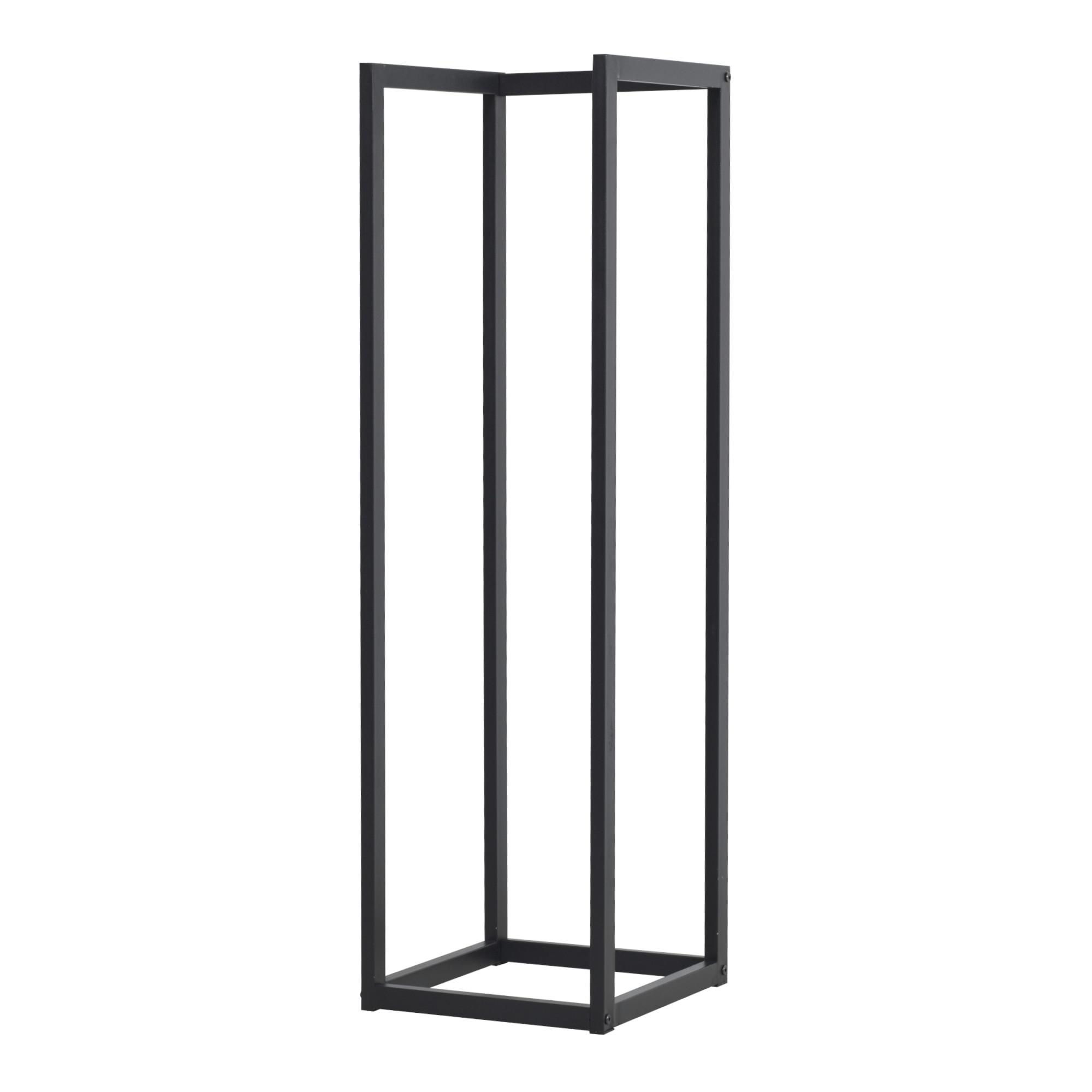 KAMINHOLZREGAL Tanum - Schwarz, Metall (35/120/35cm) - [en.casa]