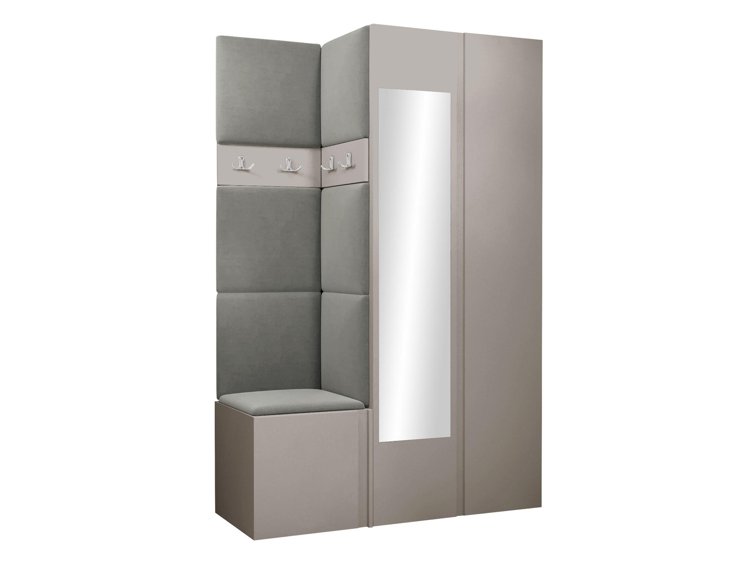 GARDEROBEN-SET Orion XXVI - Kaschmir/Grau, Holzwerkstoff/Kunststoff (116/186/46cm) - MIRJAN24