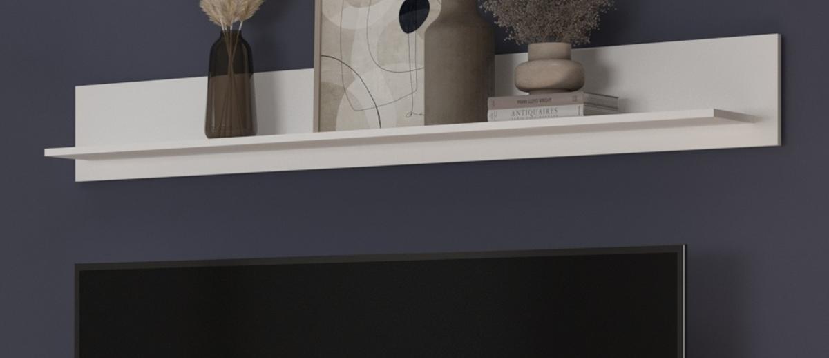 WANDBOARD weiß 170 cm Wandregal mit Rückwandpaneel, Bücherregal - Weiß, Holzwerkstoff (120/22/21cm) - Inn.Furn