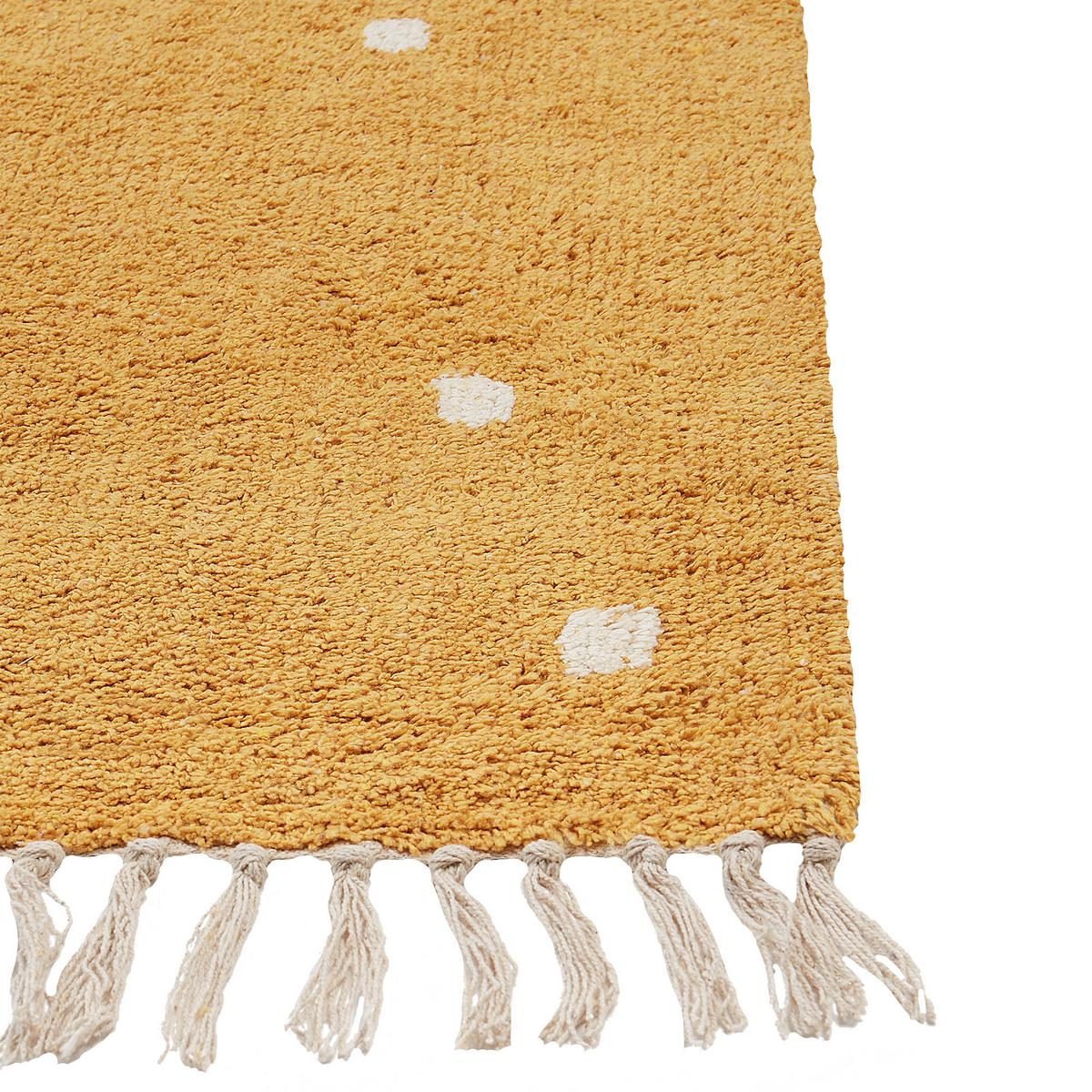 KURZFLOR-TEPPICH Gelb 140/200 cm Astaf - Gelb, Textil (140/200cm) - Beliani