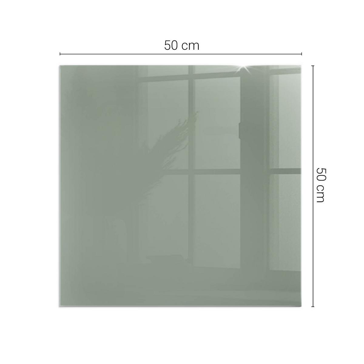 GLASPLATTE für Kamin 50x50 cm - Grün, Glas (50/50/0.4cm) - TULUP
