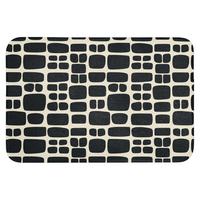 BADEMATTE Modern - Bio - Schwarz Badvorleger 90x60 cm - Anthrazit, Textil (90/60cm) - OnlyWow