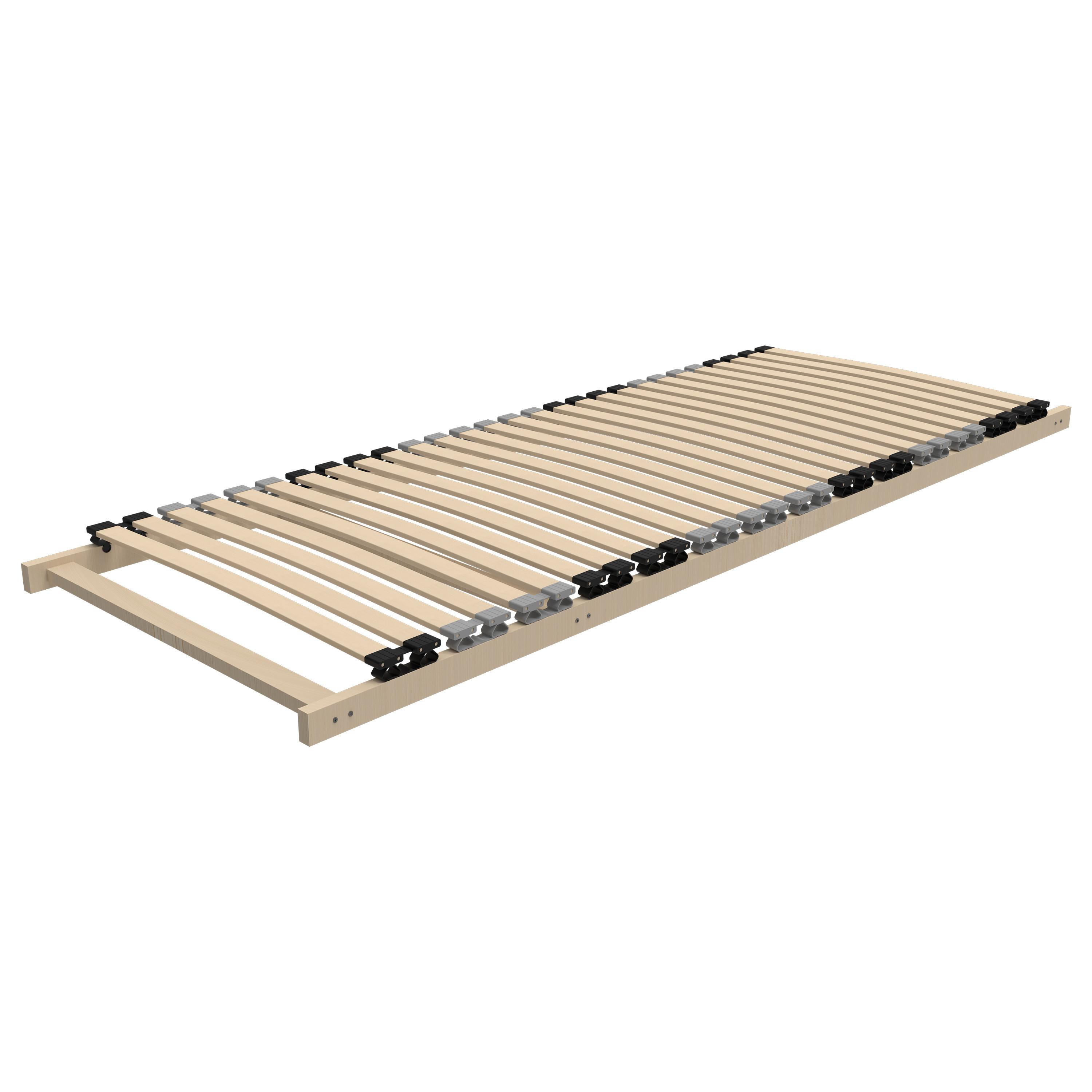 HOLZLATTENROST Birke 7-Zonen 120x200 cm – stabiler Bettrost aus Schichtholz mit Federleisten - Eschefarben, Holz (120/200cm) - Mister Sandman