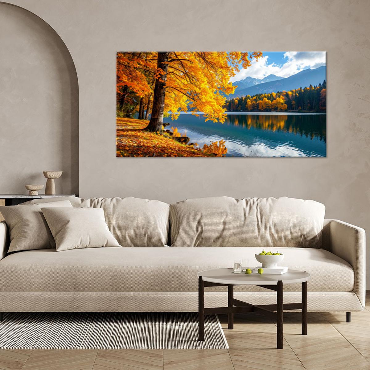 LEINWANDBILD Landschaften 100x50cm - Gelb, Textil (100/50cm) - Feeby