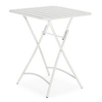 GARTENKLAPPTISCH Perla 60/60/74 cm Metall - Weiß, Metall (60/60/74cm) - VS Venta-stock