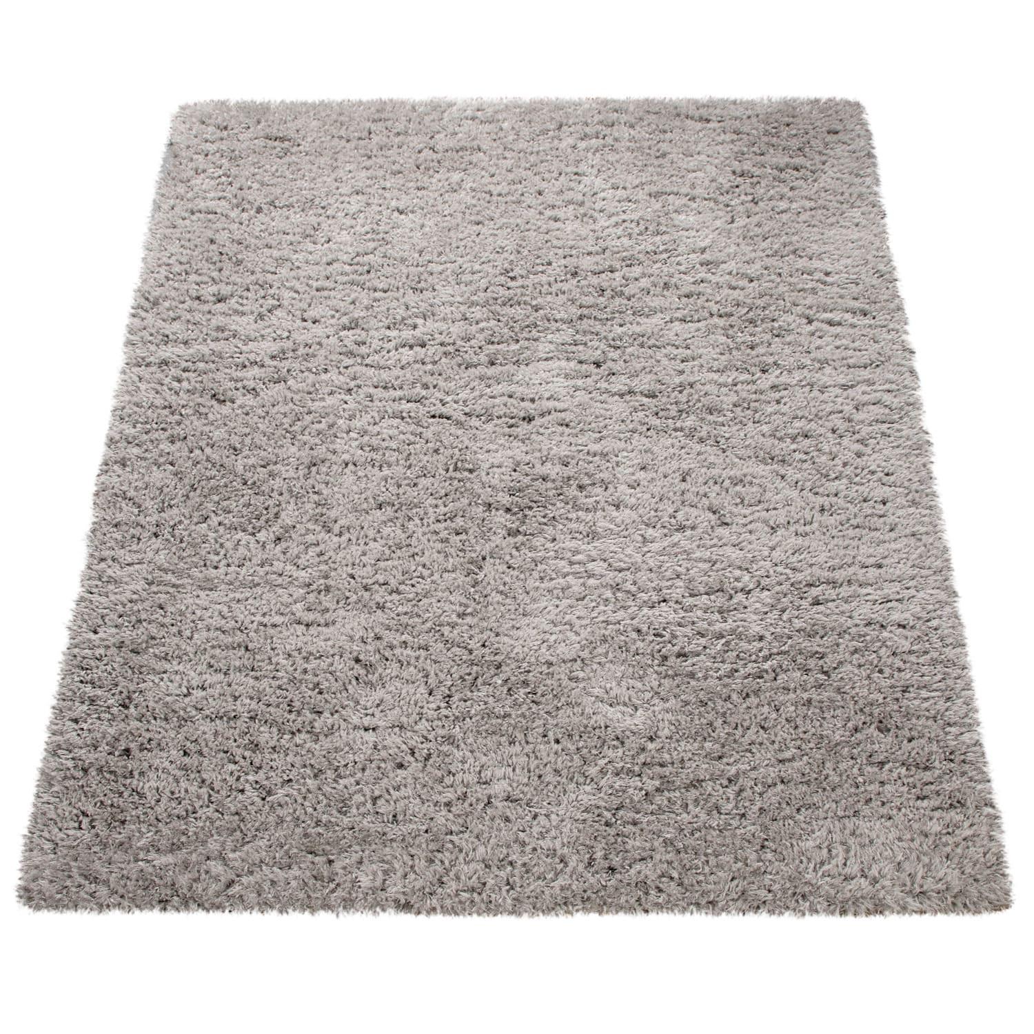 HOCHFLORTEPPICH, einfarbig, Florhöhe 70 mm, Grau, 120 x 160 cm - Grau, Textil (160/120cm) - KADIMA DESIGN