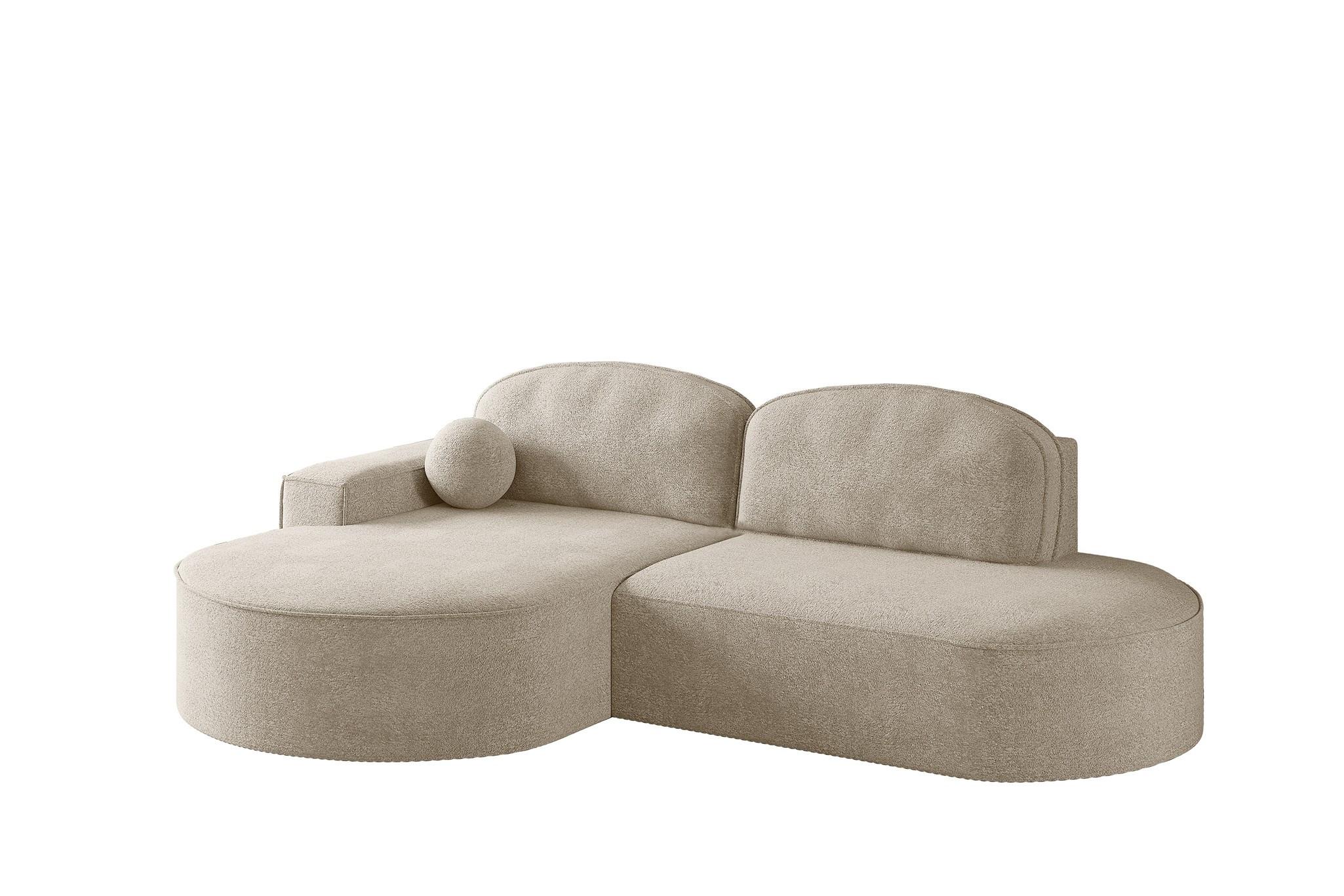 ECKSOFA Girona Mit Schlaffunktion - Beige, Holzwerkstoff/Textil (278/179cm) - Fun Möbel