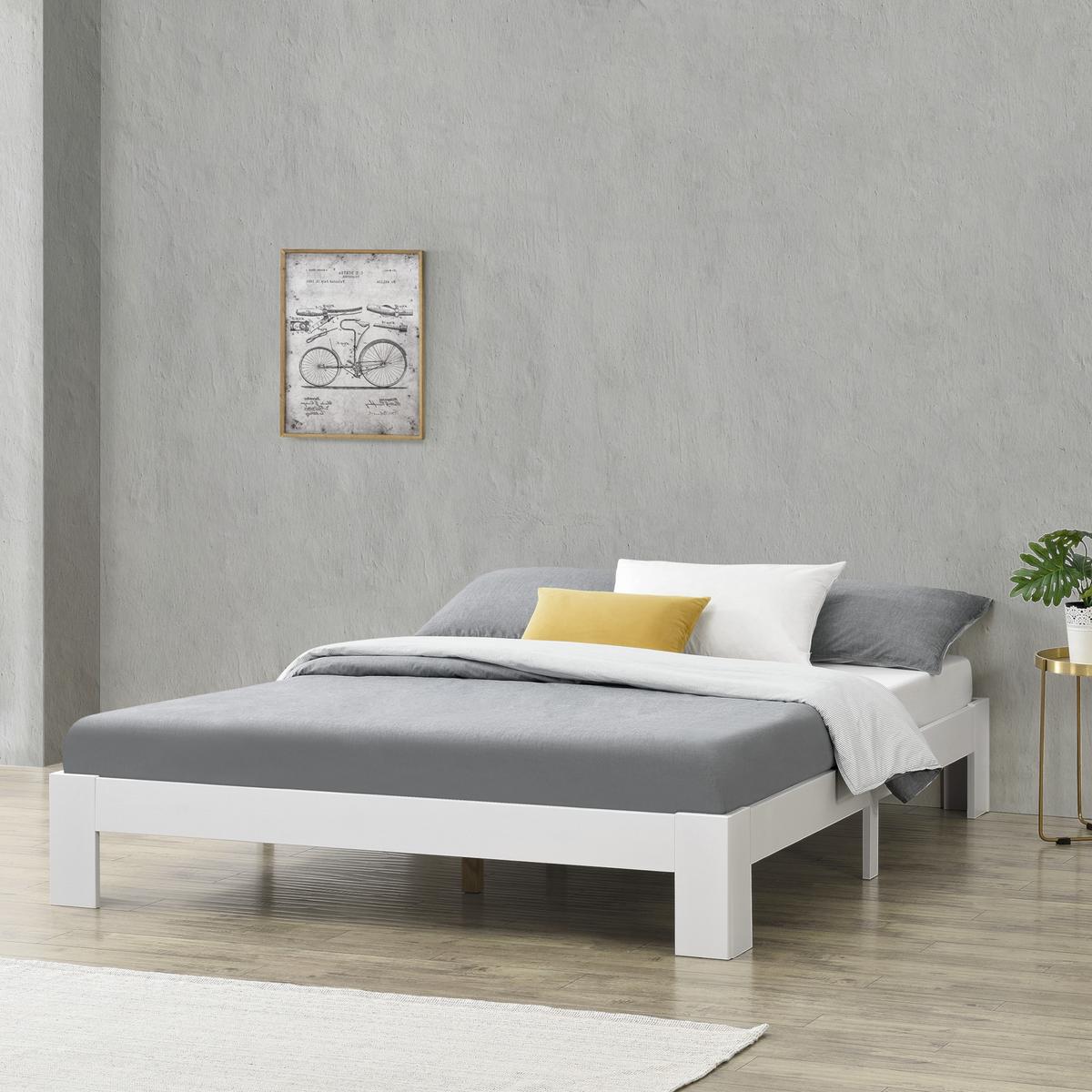 HOLZBETT Raisio - Weiß, Holz (180/200cm) - [en.casa]