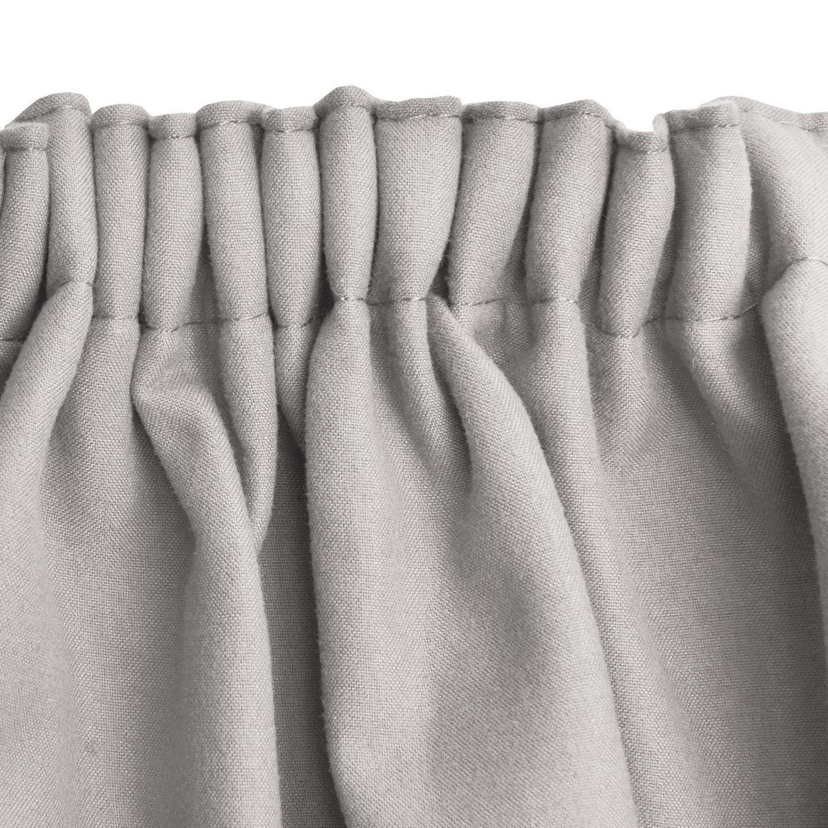 VORHANG Amelie TK mit Kräuselband 140x245cm Grau (2tlg) - Grau, Textil (140/245/1cm) - Beautissu 