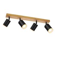 DECKENSTRAHLER Lumio 6/15/54 cm - Schwarz, Kunststoff (54/6/15cm) - ZMH