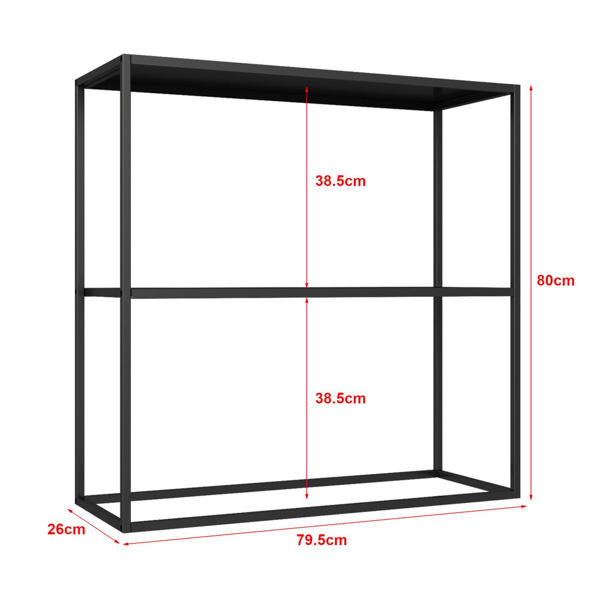 KONSOLENTISCH Strömstad - Schwarz, Metall (26/80/80cm) - [en.casa]