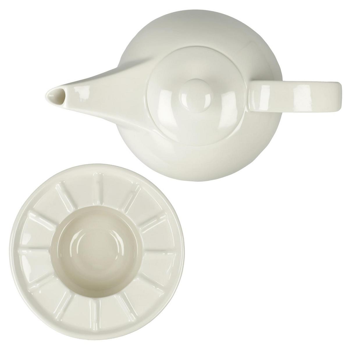 TEEKANNE MIT STÖVCHEN TableWare weiß 1,2 l - Weiß, Keramik (1.2L) - Goebel