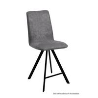 THEKENSTUHL drehbar (6er-Set) Desirae 47x109x60 Schwarz/Grau - Schwarz/Grau, Kunststoff (60/109/47cm) - 58aufmkessel