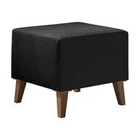 POLSTERHOCKER Oviedo - Schwarz, Holz/Kunststoff (51/45/51cm) - MIRJAN24