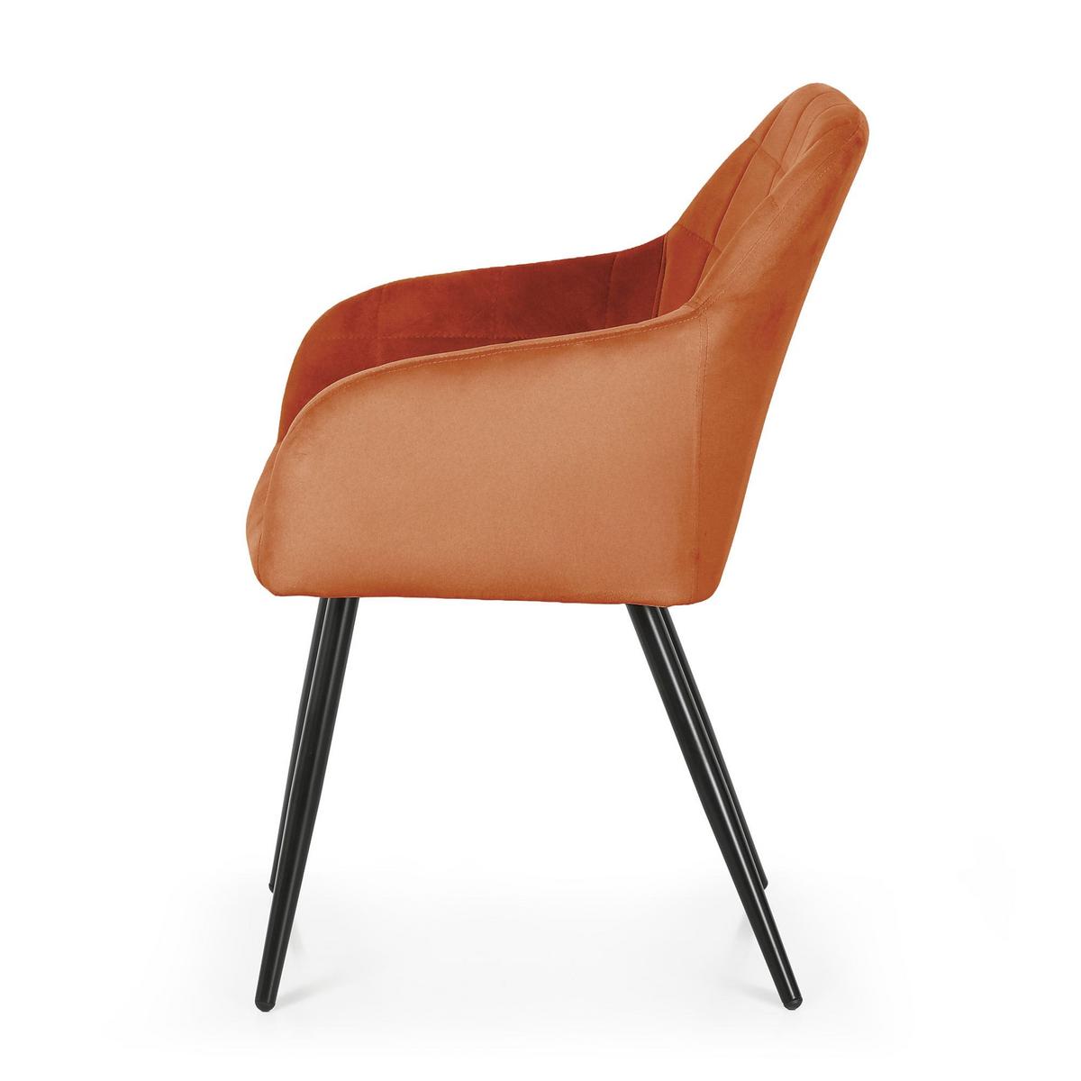 POLSTERSTUHL 4er Set, Metallbeine Bronze, Schwarz 54/82/58 - Schwarz, Textil (54/82/51cm) - RAUMHIRSCH FURNITURE