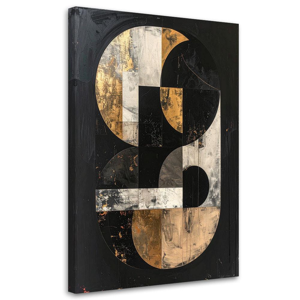 LEINWANDBILD Abstraktion 40x60cm - Schwarz, Textil (40/60cm) - Feeby