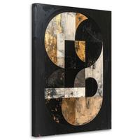 LEINWANDBILD Abstraktion 20x30cm - Schwarz, Textil (20/30cm) - Feeby